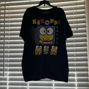 HOT TOPIC Keroppi By Sanrio Black Shirt Size XL